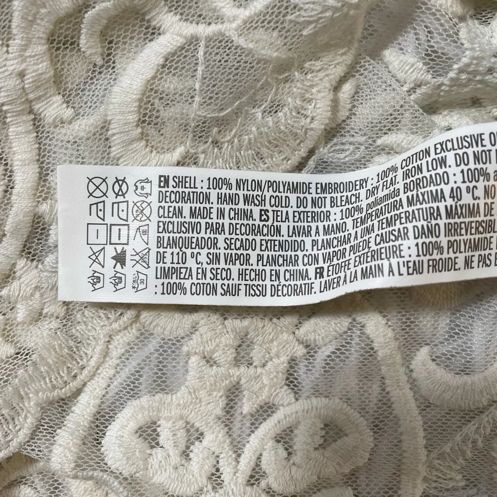 Forever 21 Whimsigoth Y2K Fairy Boho Festival Ethereal Western Resort Lace Top S - Picture 8 of 9